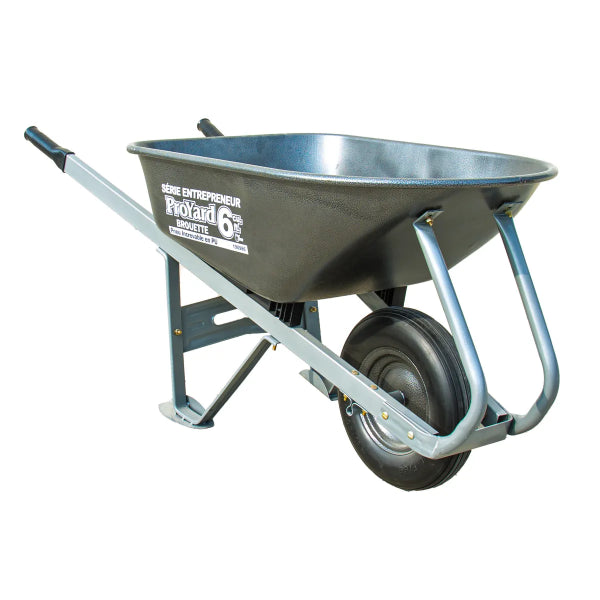 Wheelbarrow EZ Roll & Dump 6 cu.ft. Steel Tray Flat-Free Tire Steel Handle (190986)