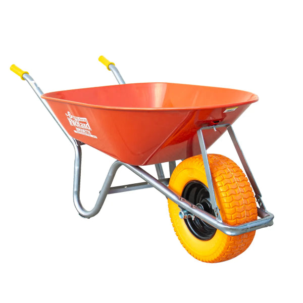Pro-Series Wheelbarrow 6 cu.ft  Steel Tray Flat Free Wide Track Tire (190992)