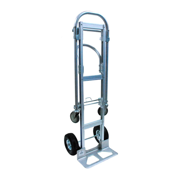 Convertible Aluminum Hand Trolly/4 Wheel Cart 550LB Capacity (191005)