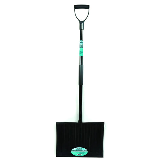 Snow Pusher 18in Poly Blade Curved Handle D-Grip 51in (194510)