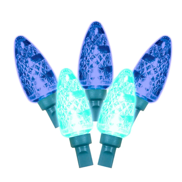 LED String Lights C9 Swirl 30 Turquoise/Blue 19.3ft (196005)
