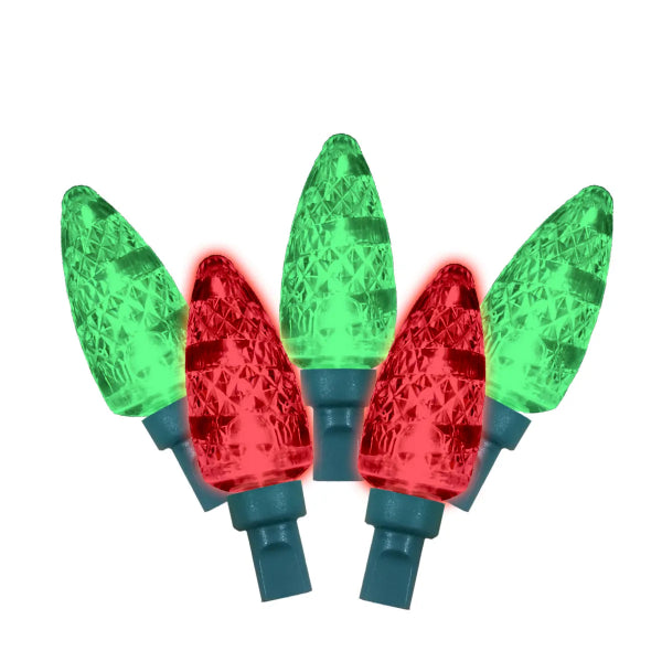 LED String Lights C9 Swirl 30 Red/Green 19.3ft (196008)