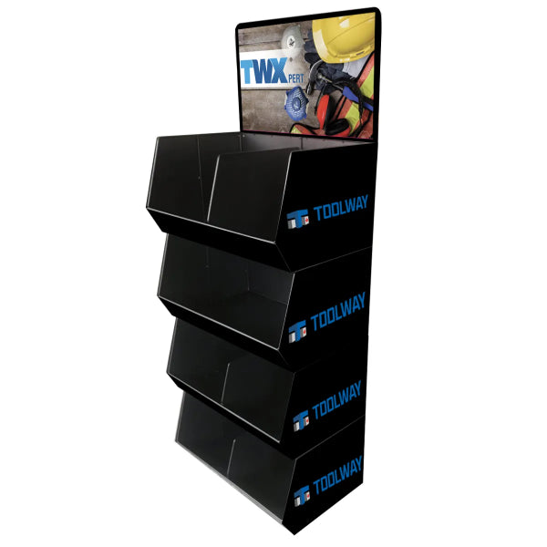 4-Stackable Black Dump Bins Display - TWXpert (399818)