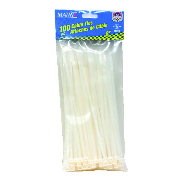 50PK Cable Ties 13-1/2in White (714068)