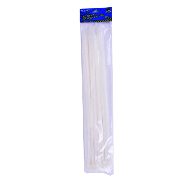 50PK Cable Ties 21-1/2in White (714069)