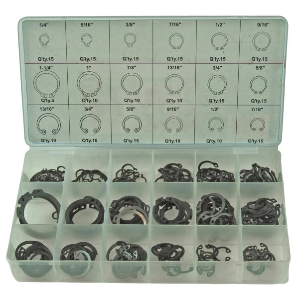 225PC Internal Snap Ring Set Assortment (714215)