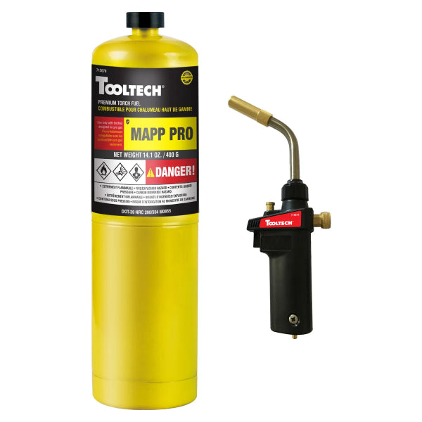 HAZ Torch Kit Max Heat Turbo w/Mapp-Pro gas (715073)
