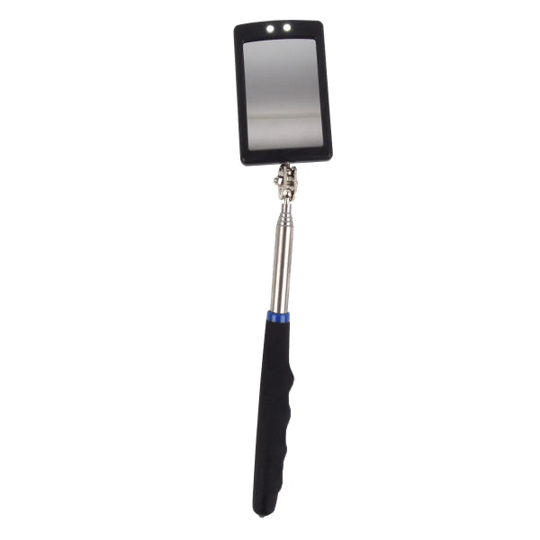 Telescopic Inspection Mirror With LED Rectangular 34in (716119)
