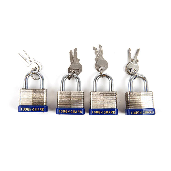 4PK Padlock Laminated 30mm Key Alike (732071)