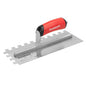 Trowel Square Notch Stainless Steel Red Ergo Handle ½x½ix1/2'' (G02416)
