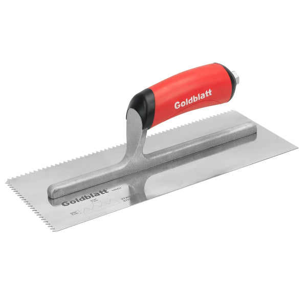 Trowel V-Notch Stainless Steel Red Ergo Handle 3/16x5/32 (G02423)