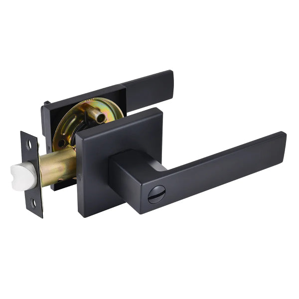 Door Lock Lever Privacy Matte Black (100323)