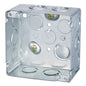Electrical Box Square With Knockouts 4in x 4in x 1-7/8in Galvanized (140089)