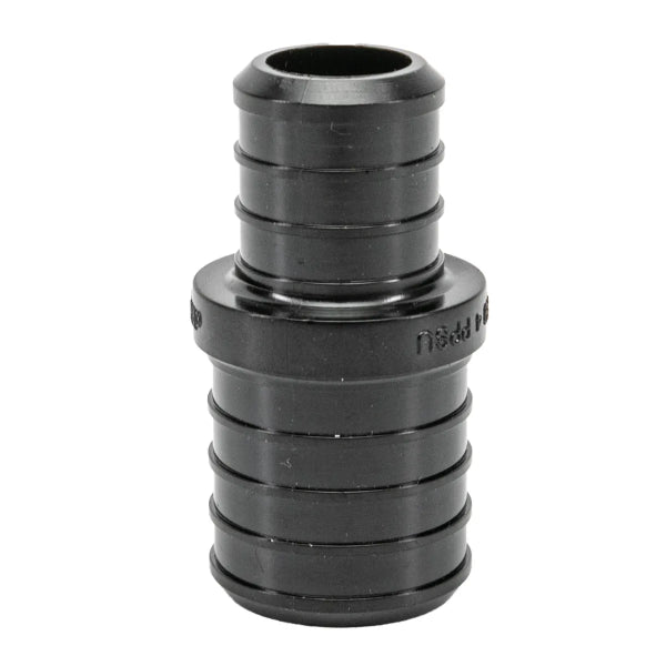 Pex Poly Coupling Barb To Barb 3/4 x 1/2in Black (150626)