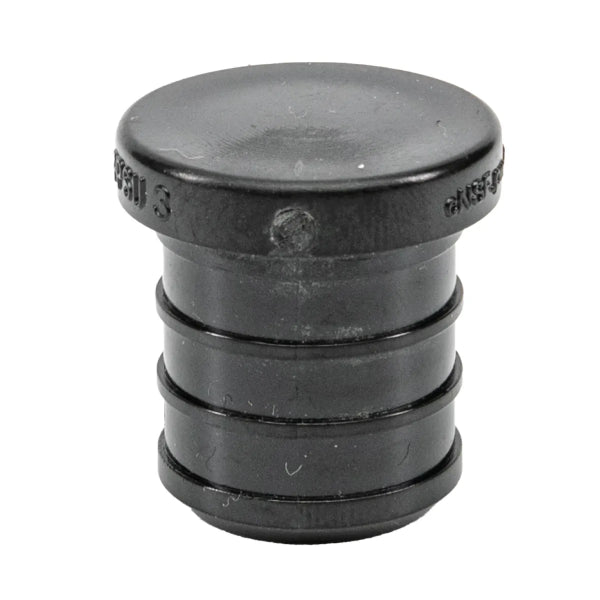 Pex Poly Plugs Barb To Barb 1in Black (150630)