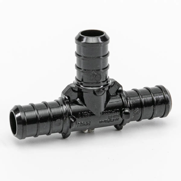 Pex Poly Tee Barb To Barb 3/4 x 3/4 x 3/4in Black (150632)