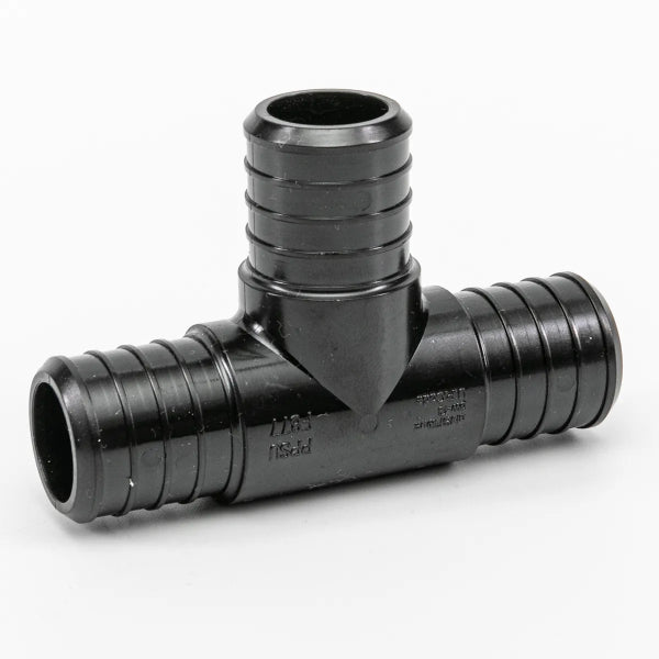 Pex Poly Tee Barb To Barb 1 x 1 x 1in Black (150633)