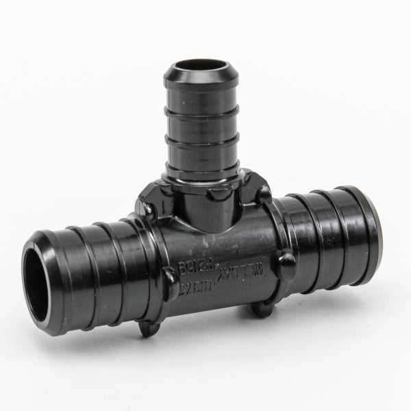 Pex Poly Tee Barb To Barb 1/2 x 1/2 x 3/4in Black (150634)