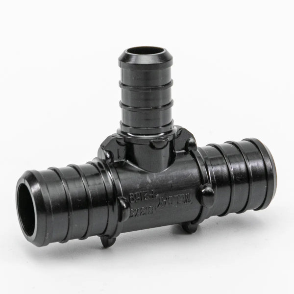 Pex Poly Tee Barb To Barb 3/4 x 1/2 x 3/4in Black (150636)