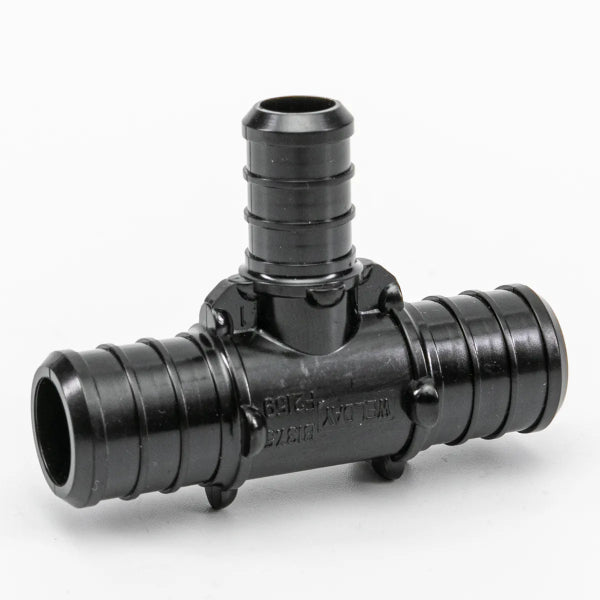 Pex Poly Tee Barb To Barb 1 x 1 x 3/4in Black (150640)