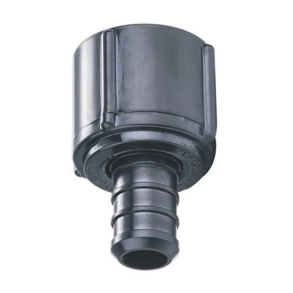 Pex Poly Faucet Adapter Barb To FPT 1/2 x 1/2in Black (150665)