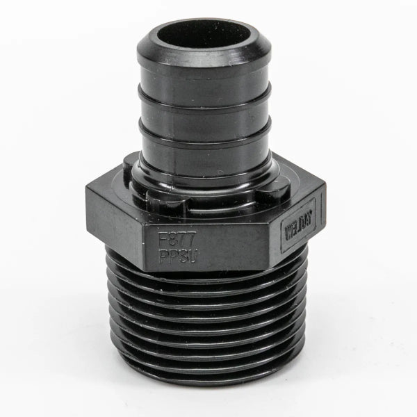 Pex Poly Male Adapter Barb To MPT 1/2 x 3/4in Black (150668)