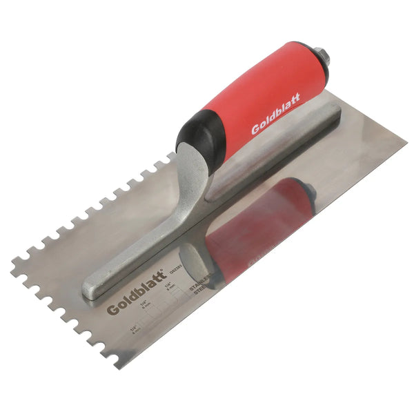 Stainless Steel Notch Trowel 1/4 x 1/4 x 1/4 U (G02383)