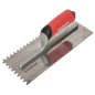 Stainless Steel Notch Trowel 1/4 x 1/4 x 1/4 U (G02383)