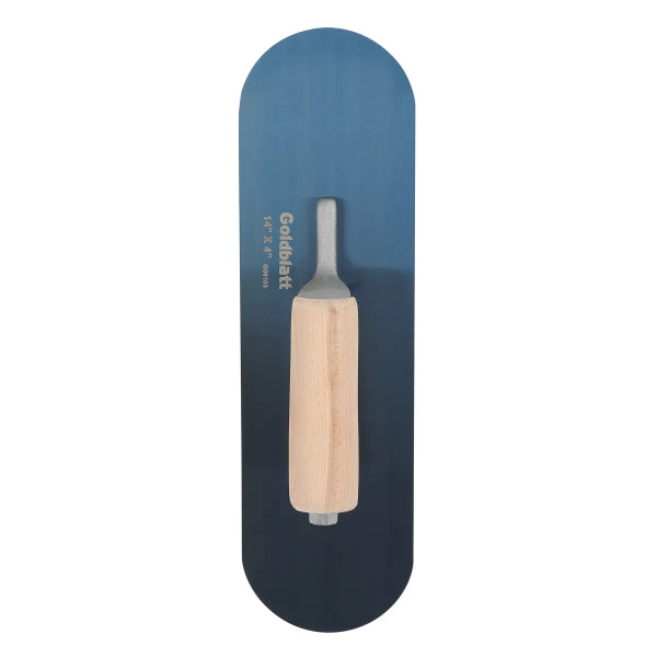 14in x 4in Blue Steel Pool Trowel Wood Handle (G06103)