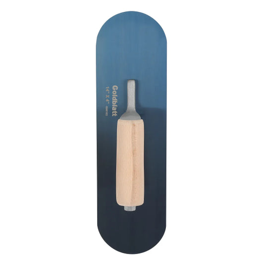 14in x 4in Blue Steel Pool Trowel Wood Handle (G06103)