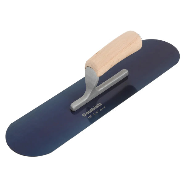 16in x 4in Blue Steel Pool Trowel Wood Handle (G06104)