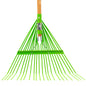 18PK Lawn & Leaf Rake Flex-Steel 22-Tine 22in 54in Wood Handle (180037)