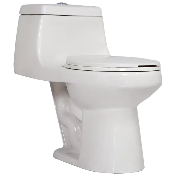 1-Piece Toilet Dual Flush Elongated-Front 4.8L/6L White (188047)