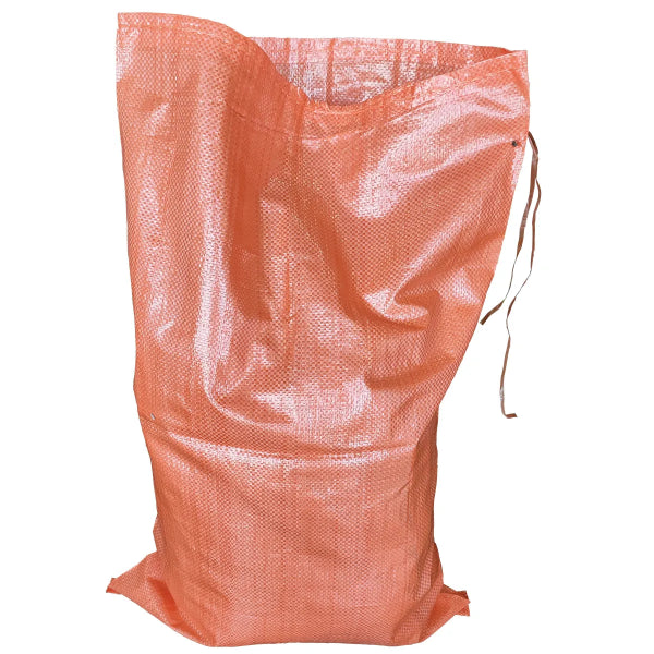 Woven Bag 17.5in x 28in Orange With Draw Strings Generic (186794)