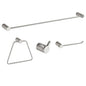 4PC Knurled Bathroom Hardware Set Brushed Stainless Steel (180416)
