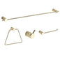 4PC Knurled Bathroom Hardware Wallmount Set Brushed Gold (180419)