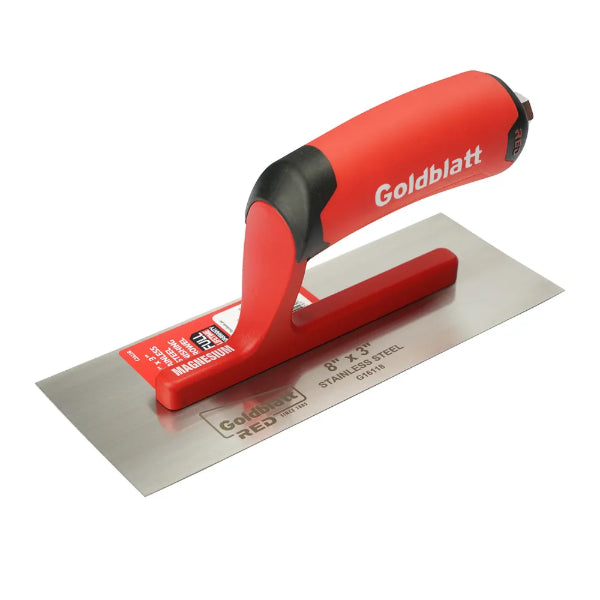 8 x 3in Pro Stainless Steel Mini Trowel w/ Soft Grip Handle (G16118)