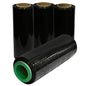4PK Hand Stretch Wrap Black 14 in x 1500ft 70GA. Bonus 1-Pair Handle (169996)