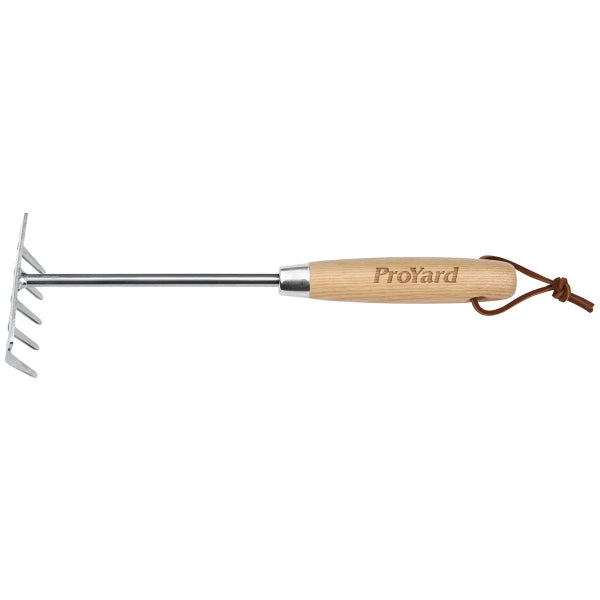 Stainless Steel Handheld Garden Rake 5-Tines 12.4x3.3x2.6in (130575)