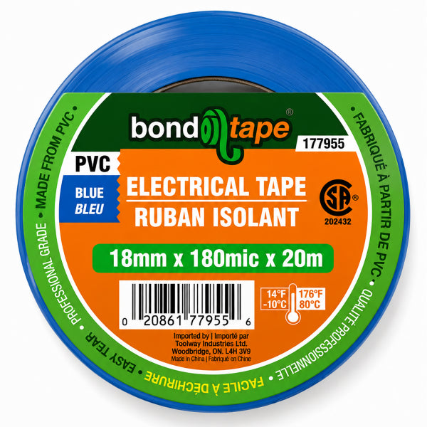 PVC Electrical Tape 18mm x 20m Blue (177955)
