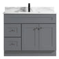 Newport Vanity Cabinet Only 2-Door/2-Drwr 42in x 21in Lt Gry(For Marble Top 188417) (188432)