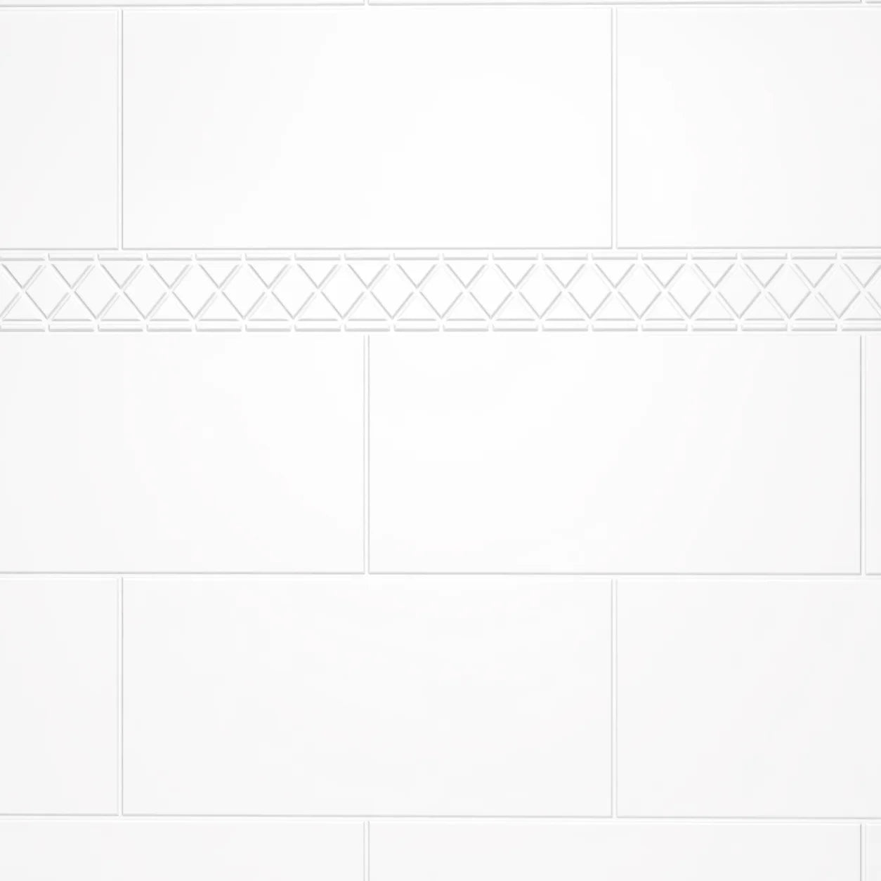 12 x 24 Offset with Belt Line - Aqua Mirrors Cultured Marble Wall Surround