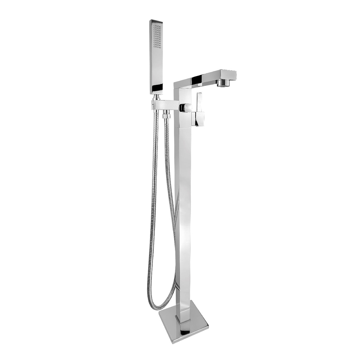 Floorstanding Bathtub Faucet - Square chrome (PID-148)