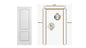 F&D 2 Panel Arch Textured Hollow Core Door With U Channel (door102)