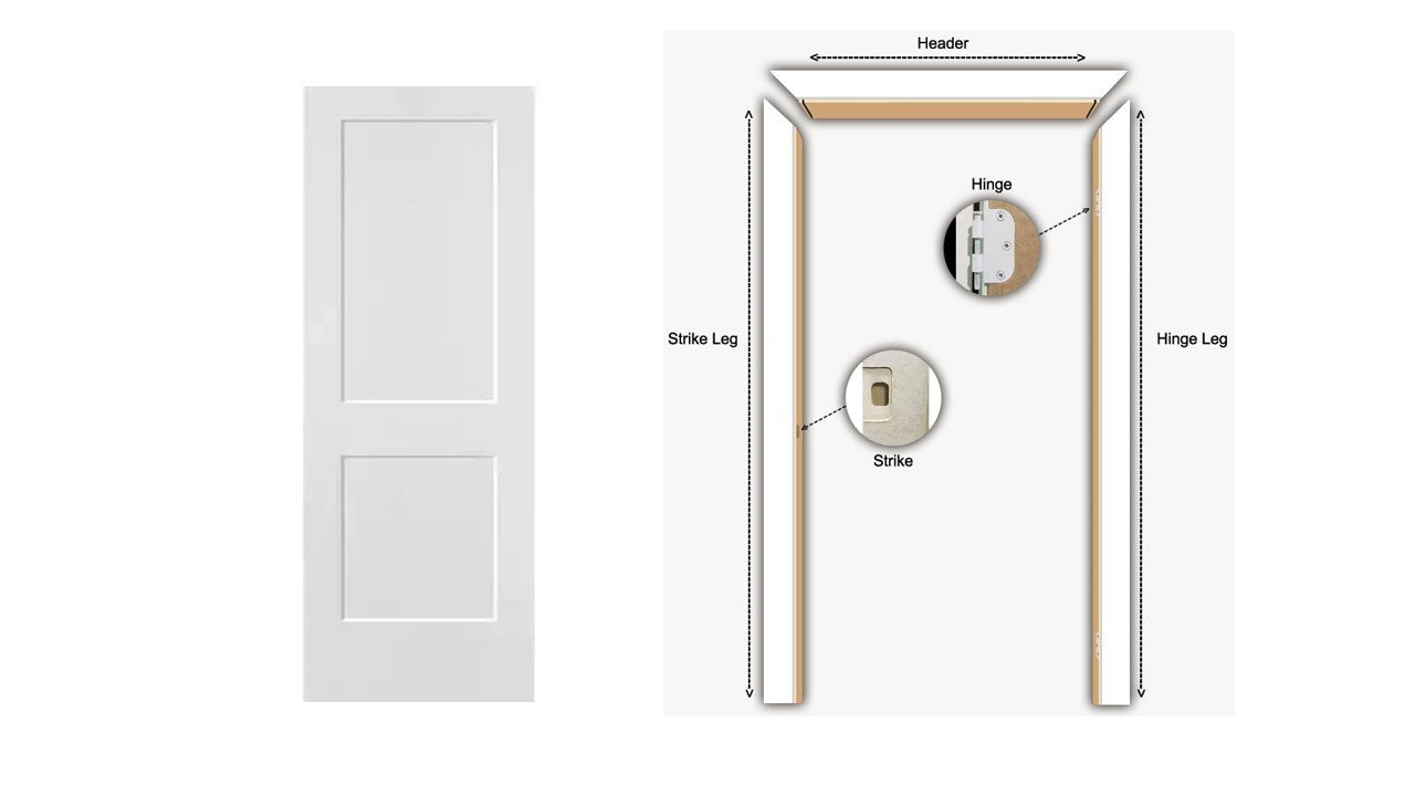 F&D 2 Panel Shaker Hollow Core Door With U Channel (door1)