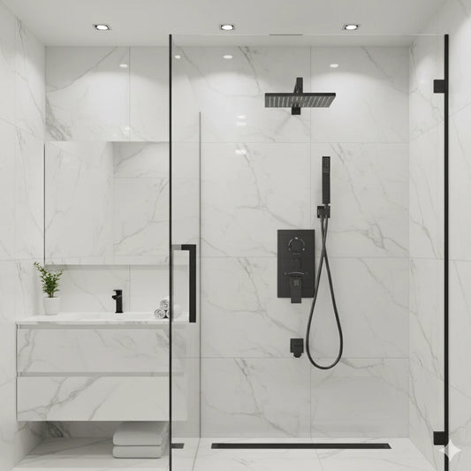 3 Pieces Shower Panel with LED & 12 Inch Shower Head (LEDAZ3F-H)