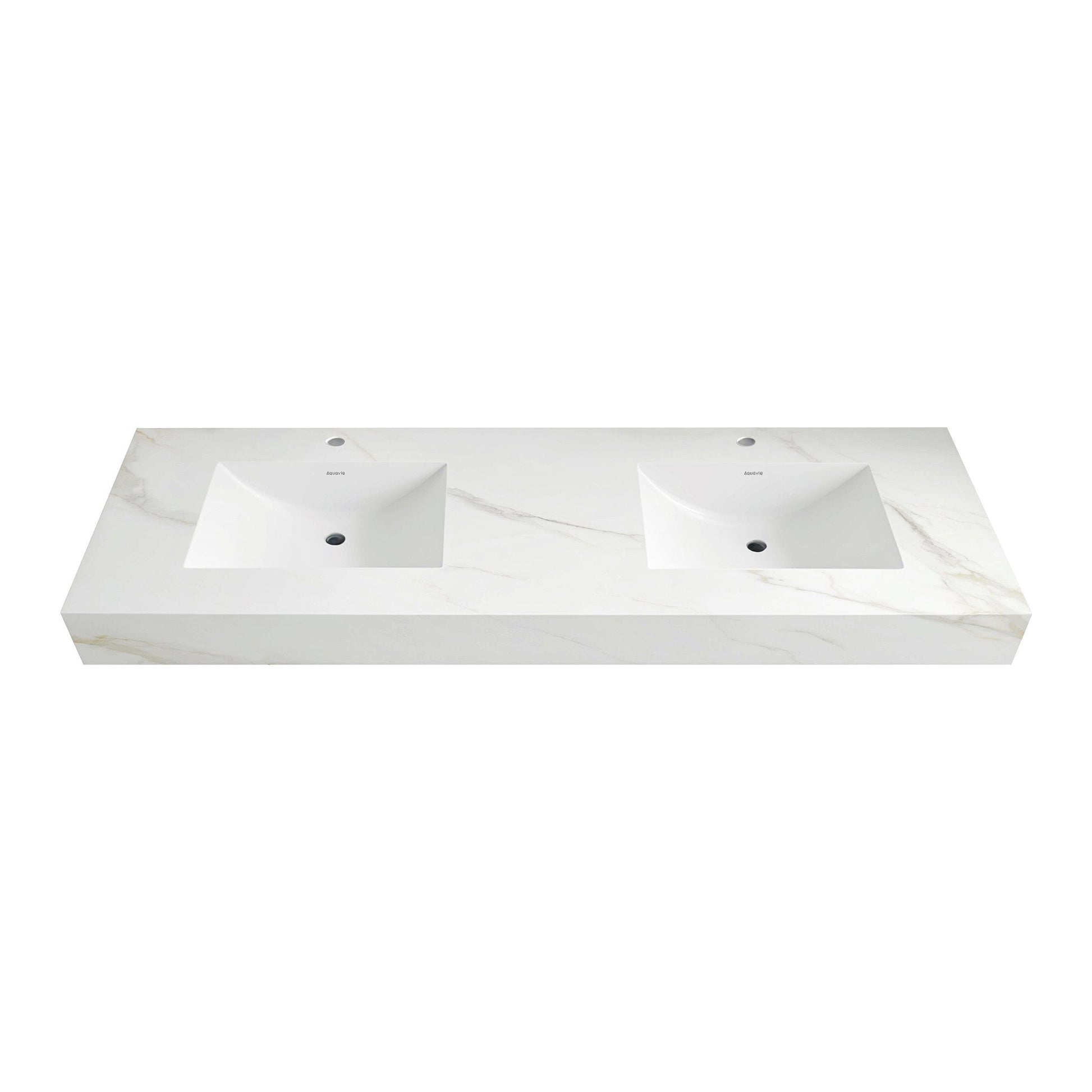 32"-71" Seamless Sintered Stone Vanity Top with Integrated Basin – Calacatta Gold