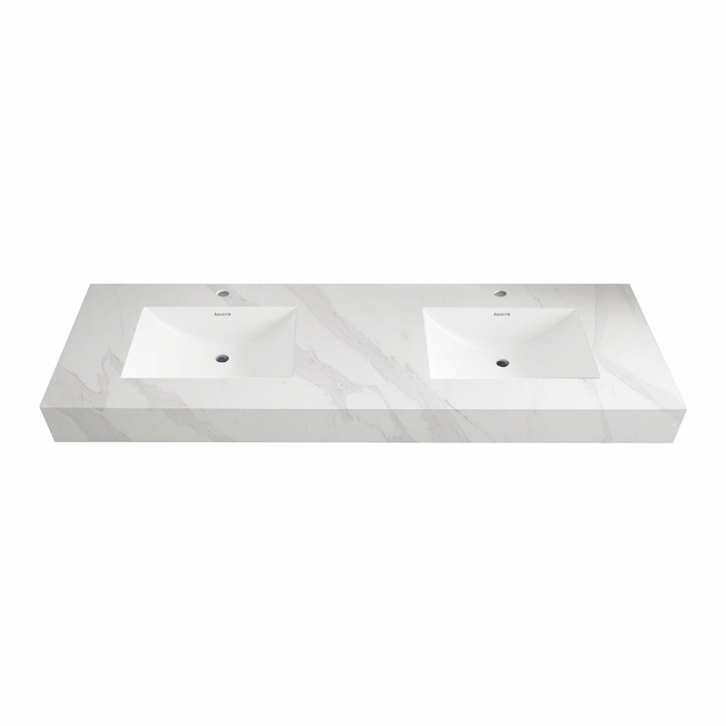 32"-71" Seamless Sintered Stone Vanity Top with Integrated Basin