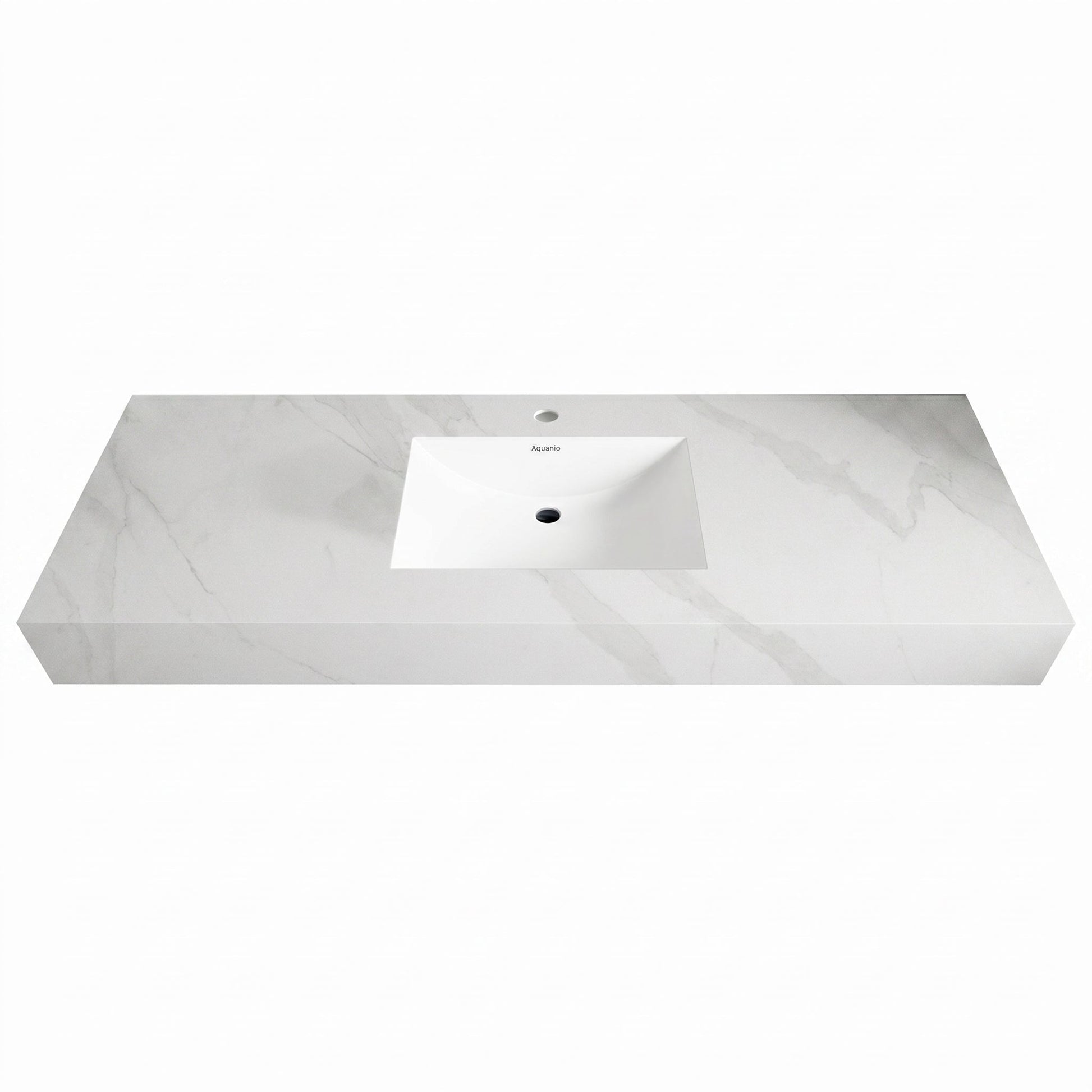 32"-71" Seamless Sintered Stone Vanity Top with Integrated Basin
