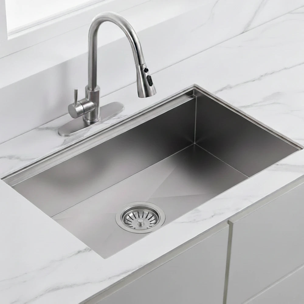 32x18/33x19 Inches Kitchen Sink Single Bowl - Work Station